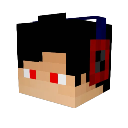 MLFireSoul Minecraft avatar head, 3D render