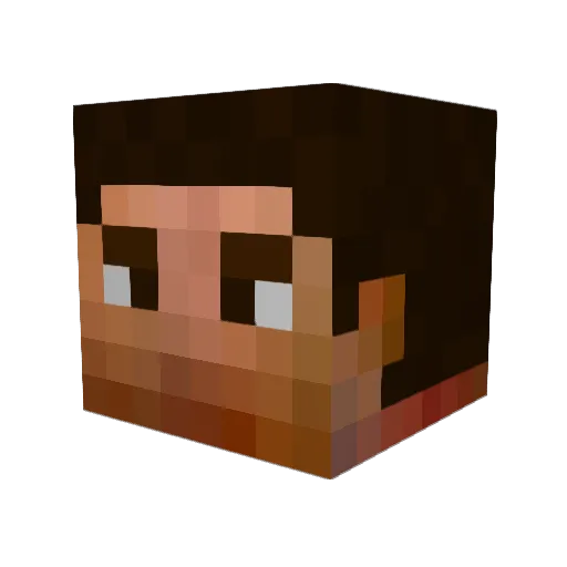 MLGBluem Minecraft avatar head, 3D render