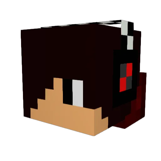 MLGDemon Minecraft avatar head, 3D render
