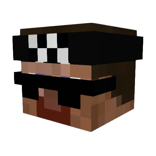 MLGPRONOSCOPER Minecraft avatar head, 3D render