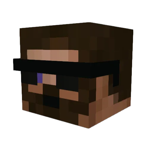 MLGproOreo Minecraft avatar head, 3D render
