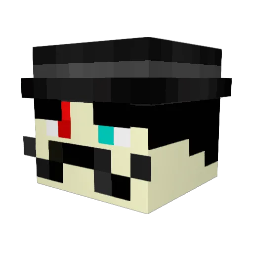 MLGpuppetlord Minecraft avatar head, 3D render
