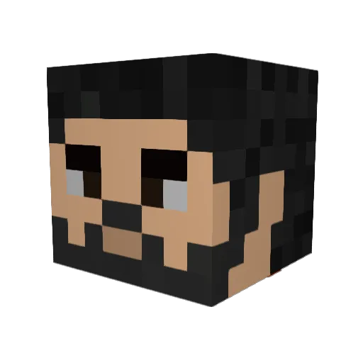 MLK9919 Minecraft avatar head, 3D render
