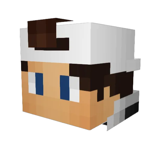 MLK_CARRENTO Minecraft avatar head, 3D render