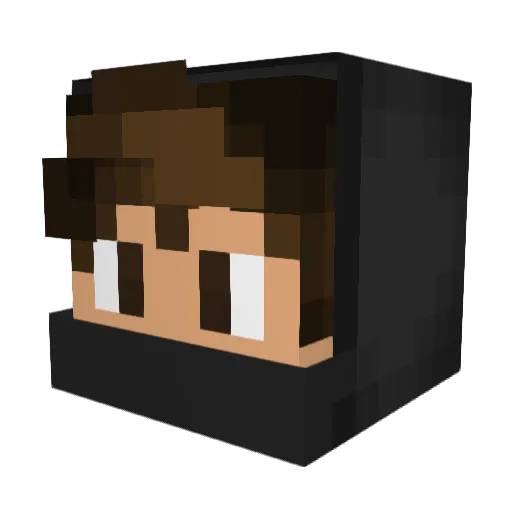 MLLLINGTON Minecraft avatar head, 3D render