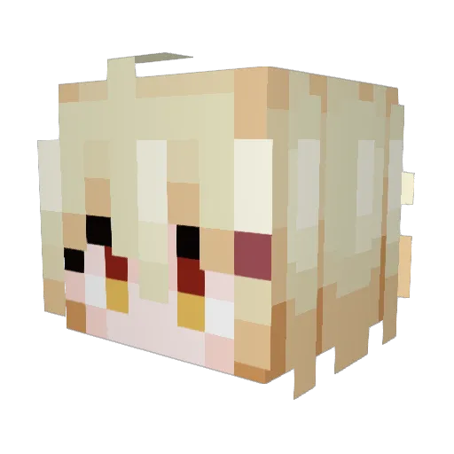 MLLLLL1 Minecraft avatar head, 3D render