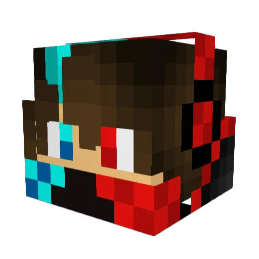 MLML8 Minecraft avatar head, 3D render