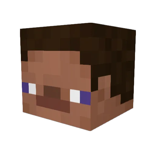 MLOK3 Minecraft avatar head, 3D render