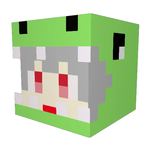 MLP707 Minecraft avatar head, 3D render