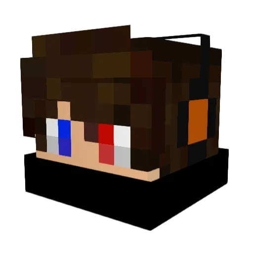 MLR494 Minecraft avatar head, 3D render