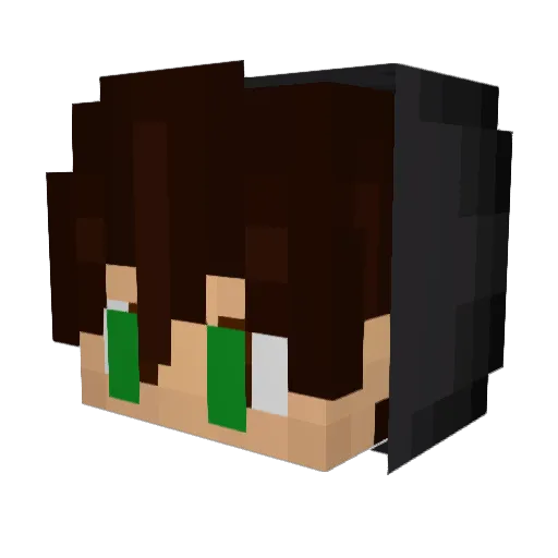 MLSkur Minecraft avatar head, 3D render