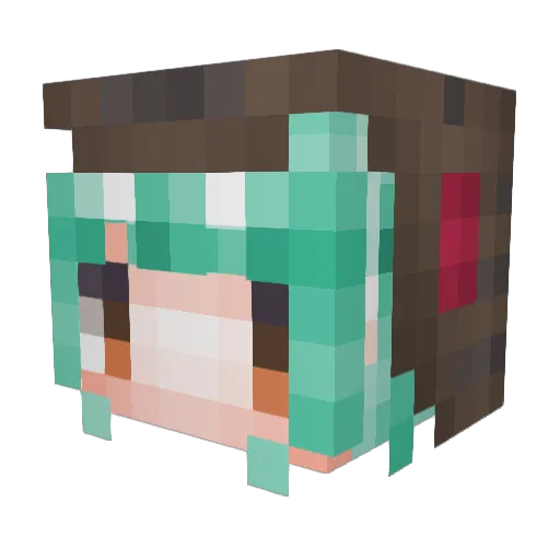MLYJ666 Minecraft avatar head, 3D render