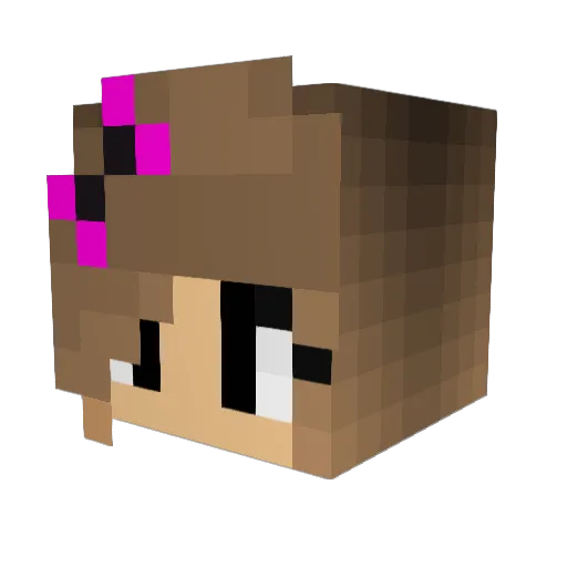 MLaura84 Minecraft avatar head, 3D render