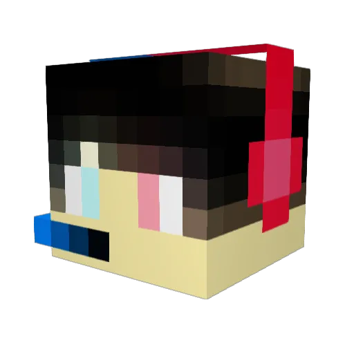 MLevitation Minecraft avatar head, 3D render