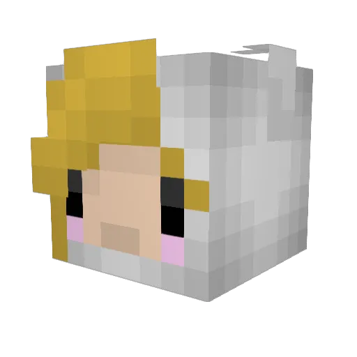 MLys Minecraft avatar head, 3D render
