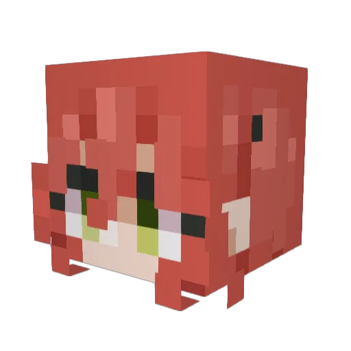 MM0010 Minecraft avatar head, 3D render