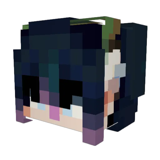 MM4F Minecraft avatar head, 3D render