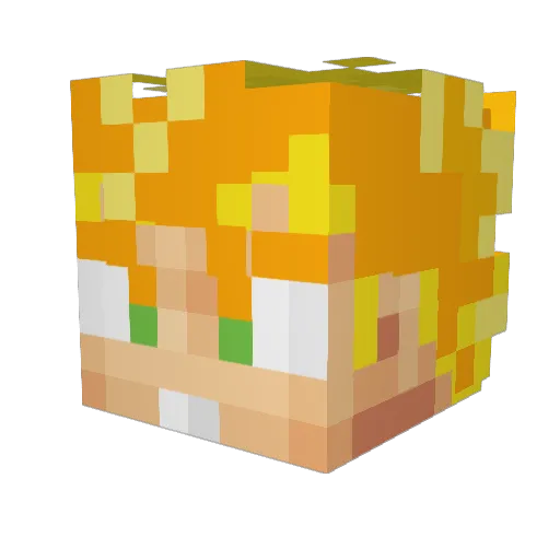 MMB1401 Minecraft avatar head, 3D render
