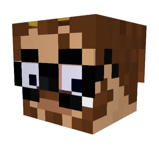 MMC16 Minecraft avatar head, 3D render