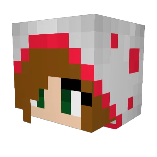 MMF Minecraft avatar head, 3D render