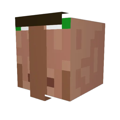 MMK248 Minecraft avatar head, 3D render