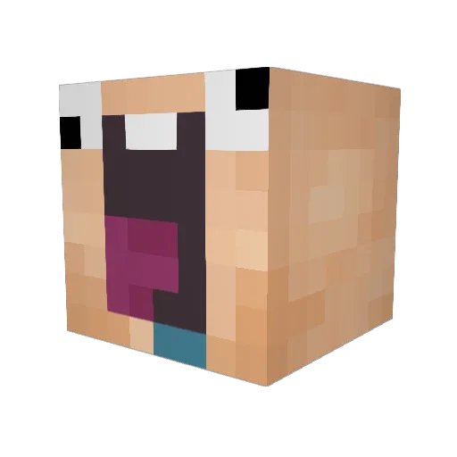 MMM123NNN Minecraft avatar head, 3D render