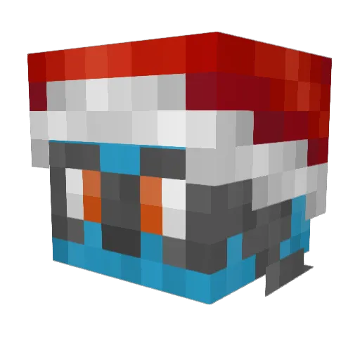MMM1414 Minecraft avatar head, 3D render