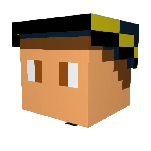 MMMAMDC Minecraft avatar head, 3D render