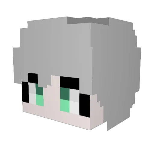 MMMJHHS Minecraft avatar head, 3D render