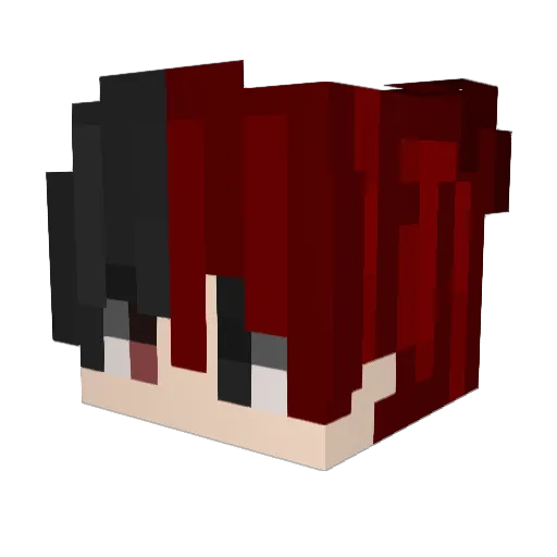 MMMLO Minecraft avatar head, 3D render