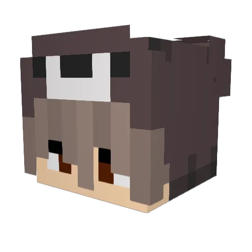 MMMajiang Minecraft avatar head, 3D render