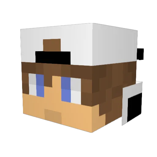 MMMos Minecraft avatar head, 3D render