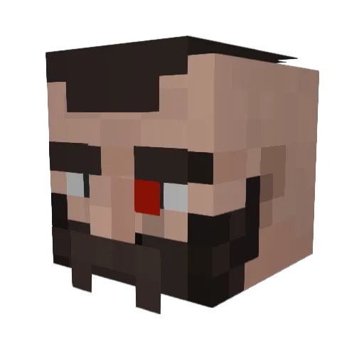 MMPKRA Minecraft avatar head, 3D render