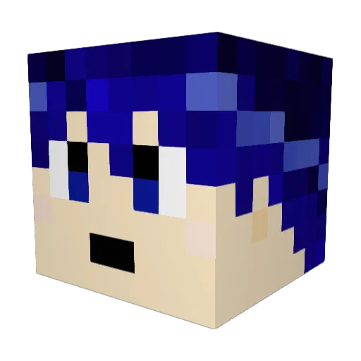MMTK Minecraft avatar head, 3D render