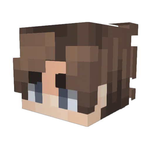 MMVVXX Minecraft avatar head, 3D render
