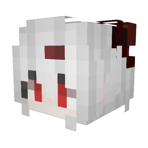 MMXyj Minecraft avatar head, 3D render
