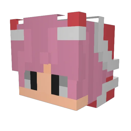 MMY_10s Minecraft avatar head, 3D render