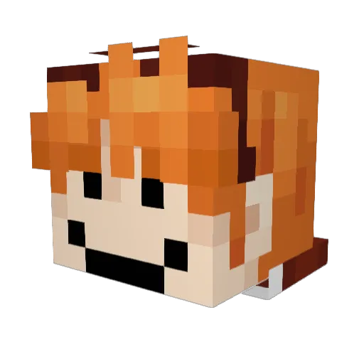 MM_Monke_ Minecraft avatar head, 3D render