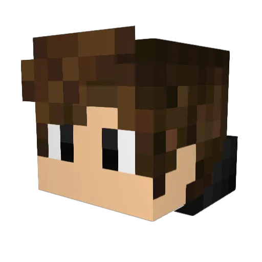 MMaa8692 Minecraft avatar head, 3D render