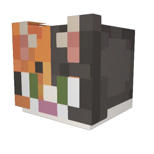 MMacchiato Minecraft avatar head, 3D render
