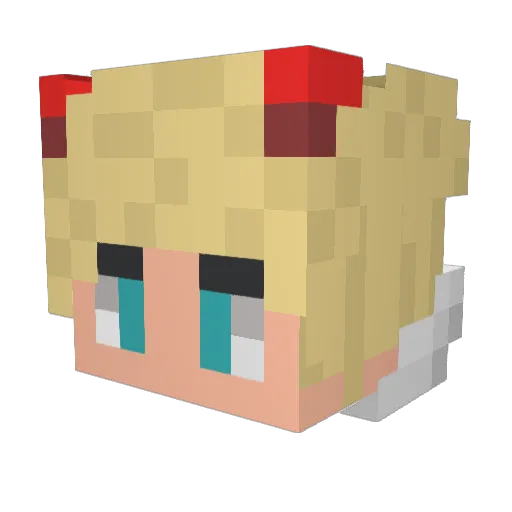 MMaxattack Minecraft avatar head, 3D render