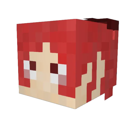 MMcat Minecraft avatar head, 3D render