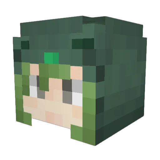 MMhuhu Minecraft avatar head, 3D render