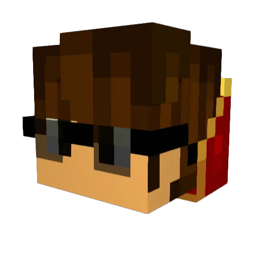 MMike__ Minecraft avatar head, 3D render