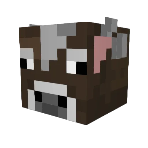 MMilk_ Minecraft avatar head, 3D render