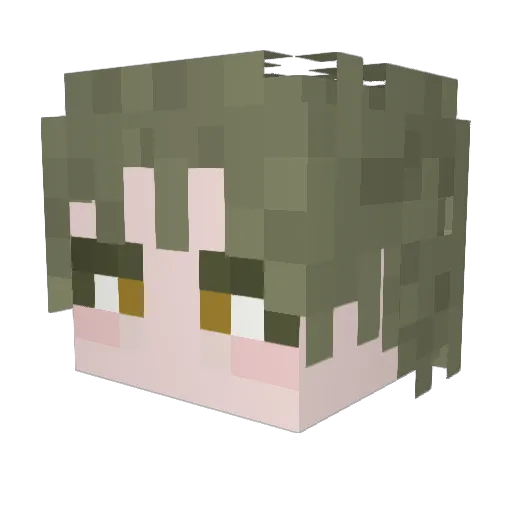 MMnim Minecraft avatar head, 3D render