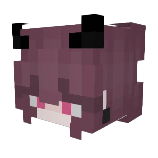 MMooneon Minecraft avatar head, 3D render