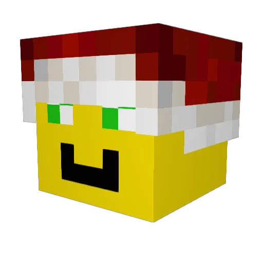 MMpika Minecraft avatar head, 3D render