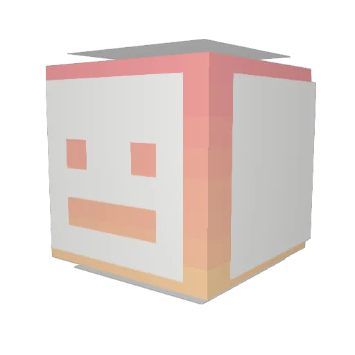 MMpro1 Minecraft avatar head, 3D render