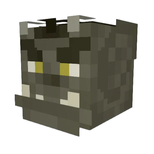 MMxKONG Minecraft avatar head, 3D render